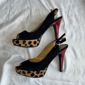Nine West platform Animal print heels